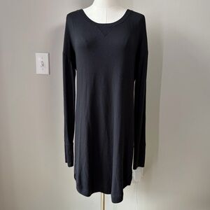 Athleta Black Modal Blend Long Sleeve Dress